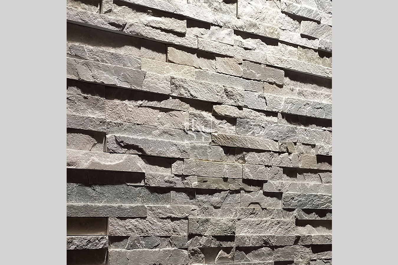 Green Stacked Stone Wall Cladding
